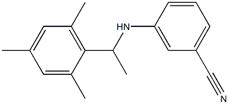 3-{[1-(2,4,6-trimethylphenyl)ethyl]amino}benzonitrile,,结构式