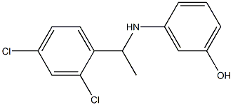 3-{[1-(2,4-dichlorophenyl)ethyl]amino}phenol 结构式