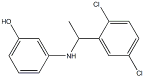 3-{[1-(2,5-dichlorophenyl)ethyl]amino}phenol 化学構造式