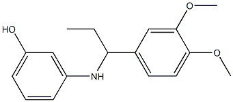 3-{[1-(3,4-dimethoxyphenyl)propyl]amino}phenol,,结构式