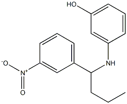 3-{[1-(3-nitrophenyl)butyl]amino}phenol,,结构式