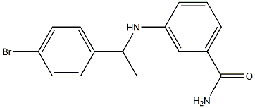 3-{[1-(4-bromophenyl)ethyl]amino}benzamide Structure