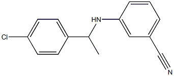 3-{[1-(4-chlorophenyl)ethyl]amino}benzonitrile,,结构式