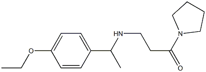 3-{[1-(4-ethoxyphenyl)ethyl]amino}-1-(pyrrolidin-1-yl)propan-1-one Struktur