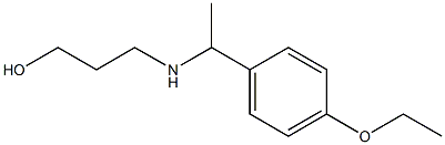 3-{[1-(4-ethoxyphenyl)ethyl]amino}propan-1-ol 化学構造式