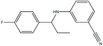 3-{[1-(4-fluorophenyl)propyl]amino}benzonitrile Structure