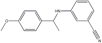 3-{[1-(4-methoxyphenyl)ethyl]amino}benzonitrile,,结构式