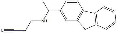 3-{[1-(9H-fluoren-2-yl)ethyl]amino}propanenitrile 结构式