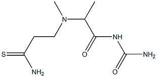 3-{[1-(carbamoylamino)-1-oxopropan-2-yl](methyl)amino}propanethioamide 化学構造式