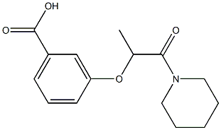 3-{[1-oxo-1-(piperidin-1-yl)propan-2-yl]oxy}benzoic acid,,结构式