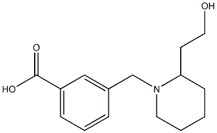 3-{[2-(2-hydroxyethyl)piperidin-1-yl]methyl}benzoic acid Struktur