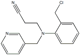 3-{[2-(chloromethyl)phenyl](pyridin-3-ylmethyl)amino}propanenitrile,,结构式