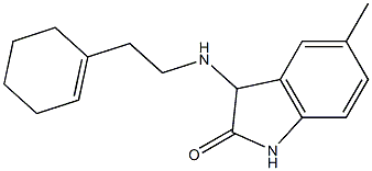 3-{[2-(cyclohex-1-en-1-yl)ethyl]amino}-5-methyl-2,3-dihydro-1H-indol-2-one 化学構造式