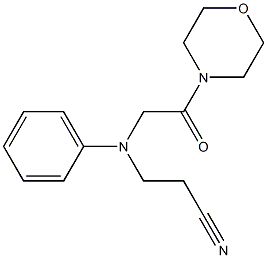 3-{[2-(morpholin-4-yl)-2-oxoethyl](phenyl)amino}propanenitrile,,结构式