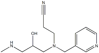 3-{[2-hydroxy-3-(methylamino)propyl](pyridin-3-ylmethyl)amino}propanenitrile 化学構造式