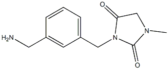 3-{[3-(aminomethyl)phenyl]methyl}-1-methylimidazolidine-2,4-dione Struktur
