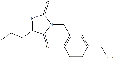 3-{[3-(aminomethyl)phenyl]methyl}-5-propylimidazolidine-2,4-dione Structure
