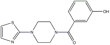 3-{[4-(1,3-thiazol-2-yl)piperazin-1-yl]carbonyl}phenol,,结构式