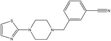 3-{[4-(1,3-thiazol-2-yl)piperazin-1-yl]methyl}benzonitrile Structure