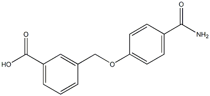 3-{[4-(aminocarbonyl)phenoxy]methyl}benzoic acid 结构式