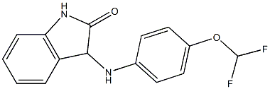 3-{[4-(difluoromethoxy)phenyl]amino}-2,3-dihydro-1H-indol-2-one,,结构式