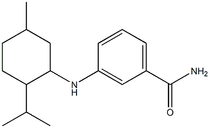 3-{[5-methyl-2-(propan-2-yl)cyclohexyl]amino}benzamide,,结构式