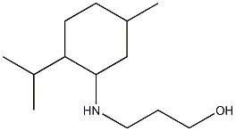 3-{[5-methyl-2-(propan-2-yl)cyclohexyl]amino}propan-1-ol,,结构式