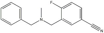 3-{[benzyl(methyl)amino]methyl}-4-fluorobenzonitrile 化学構造式