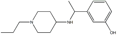 3-{1-[(1-propylpiperidin-4-yl)amino]ethyl}phenol 结构式