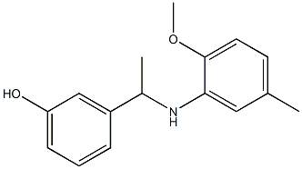 3-{1-[(2-methoxy-5-methylphenyl)amino]ethyl}phenol Structure