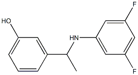 3-{1-[(3,5-difluorophenyl)amino]ethyl}phenol 化学構造式