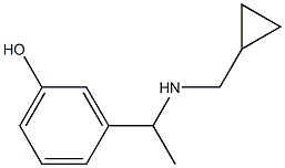 3-{1-[(cyclopropylmethyl)amino]ethyl}phenol 化学構造式