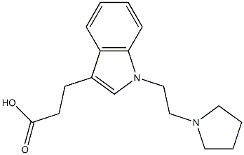 3-{1-[2-(pyrrolidin-1-yl)ethyl]-1H-indol-3-yl}propanoic acid Structure