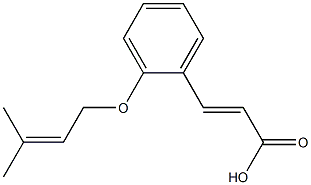 3-{2-[(3-methylbut-2-en-1-yl)oxy]phenyl}prop-2-enoic acid 结构式