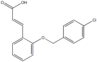 3-{2-[(4-chlorophenyl)methoxy]phenyl}prop-2-enoic acid,,结构式