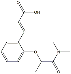 3-{2-[1-(dimethylcarbamoyl)ethoxy]phenyl}prop-2-enoic acid Structure