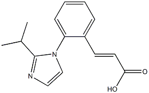 3-{2-[2-(propan-2-yl)-1H-imidazol-1-yl]phenyl}prop-2-enoic acid,,结构式