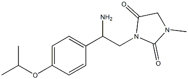 3-{2-amino-2-[4-(propan-2-yloxy)phenyl]ethyl}-1-methylimidazolidine-2,4-dione Struktur