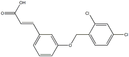 3-{3-[(2,4-dichlorophenyl)methoxy]phenyl}prop-2-enoic acid 化学構造式