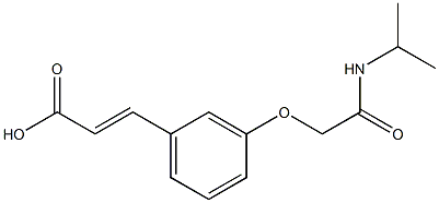 3-{3-[(propan-2-ylcarbamoyl)methoxy]phenyl}prop-2-enoic acid 化学構造式