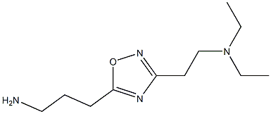 3-{3-[2-(diethylamino)ethyl]-1,2,4-oxadiazol-5-yl}propan-1-amine 化学構造式