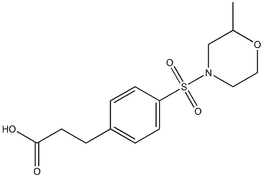 3-{4-[(2-methylmorpholine-4-)sulfonyl]phenyl}propanoic acid Structure