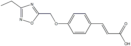 3-{4-[(3-ethyl-1,2,4-oxadiazol-5-yl)methoxy]phenyl}prop-2-enoic acid,,结构式
