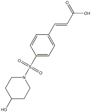 3-{4-[(4-hydroxypiperidine-1-)sulfonyl]phenyl}prop-2-enoic acid Structure