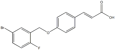 3-{4-[(5-bromo-2-fluorophenyl)methoxy]phenyl}prop-2-enoic acid Struktur