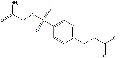 3-{4-[(carbamoylmethyl)sulfamoyl]phenyl}propanoic acid 化学構造式