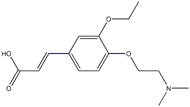 3-{4-[2-(dimethylamino)ethoxy]-3-ethoxyphenyl}prop-2-enoic acid,,结构式
