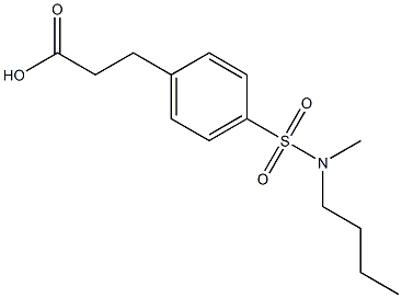 3-{4-[butyl(methyl)sulfamoyl]phenyl}propanoic acid Struktur