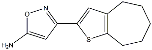 3-{4H,5H,6H,7H,8H-cyclohepta[b]thiophen-2-yl}-1,2-oxazol-5-amine 结构式