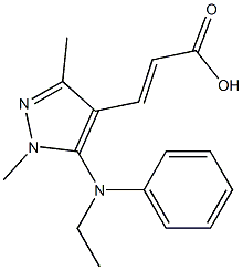 3-{5-[ethyl(phenyl)amino]-1,3-dimethyl-1H-pyrazol-4-yl}prop-2-enoic acid Structure